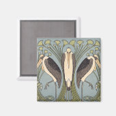 Art Nouveau Storks Magneet (Voorkant / Achterkant)