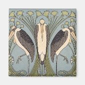 Art Nouveau Storks Magneet (Voorkant)