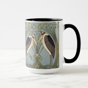 Art Nouveau Storks Mok