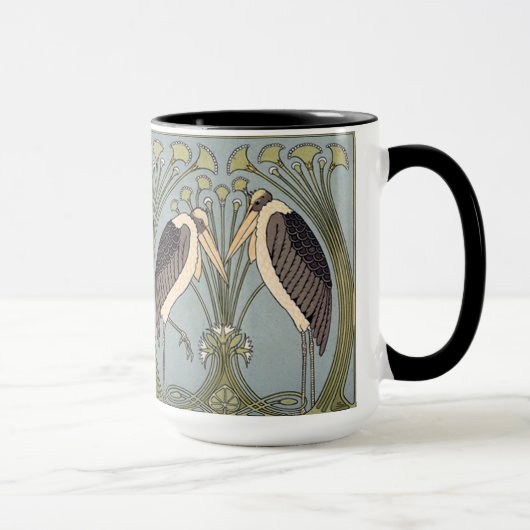  Art Nouveau Storks Mok (Rechts)