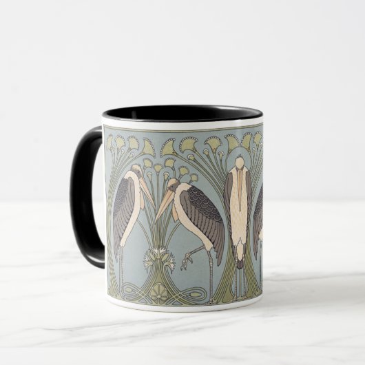 Art Nouveau Storks Mok (Voorkant links)