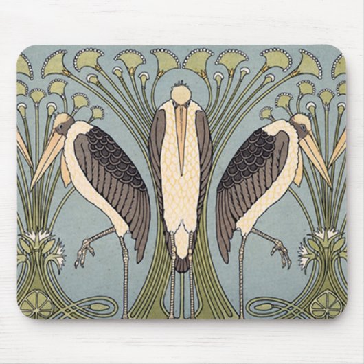 Art Nouveau Storks Muismat (Voorkant)
