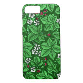 Art Nouveau Strawberries en Leaves, Emerald Green Case-Mate iPhone Case (Achterkant)