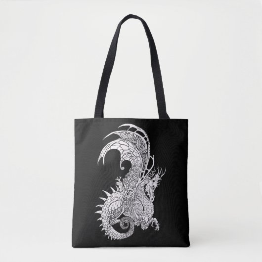Art Nouveau Style Dragon Tote Bag (Voorkant)
