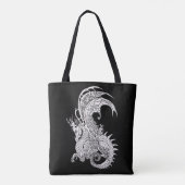 Art Nouveau Style Dragon Tote Bag (Achterkant)