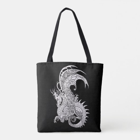 Art Nouveau Style Dragon Tote Bag (Achterkant)