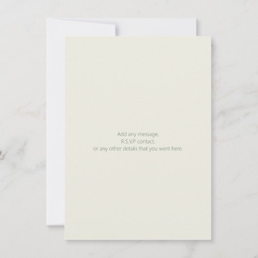 Art nouveau style floral bruiloft-uitnodiging kaart (Achterkant)