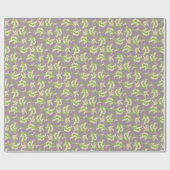 Art Nouveau Style Giftwrap, Lilies op Mauve Cadeaupapier (Vlak)