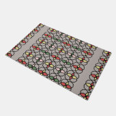 Art Nouveau Style Grijs, groen, geel, Deurmat (Schuin)