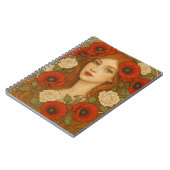 Art nouveau style spiral photo notebook notitieboek (Linkerzijde)