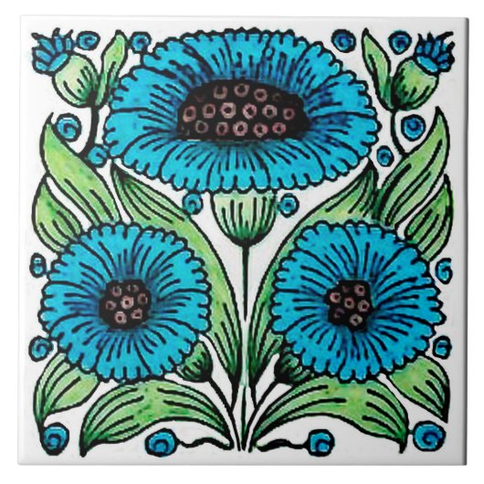 Art Nouveau Style Tegeltje (Voorkant)