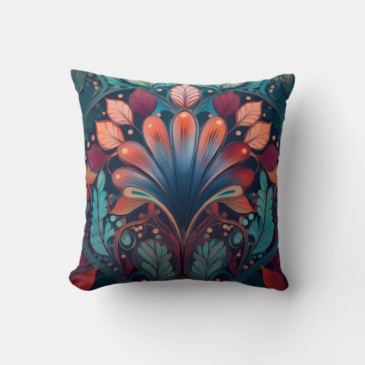 Art nouveau style Throw Pillow Kussen (Voorkant)