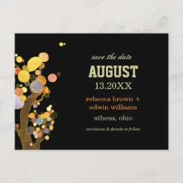 Art Nouveau Style Treding Wedding Save the Date Aankondigingskaart