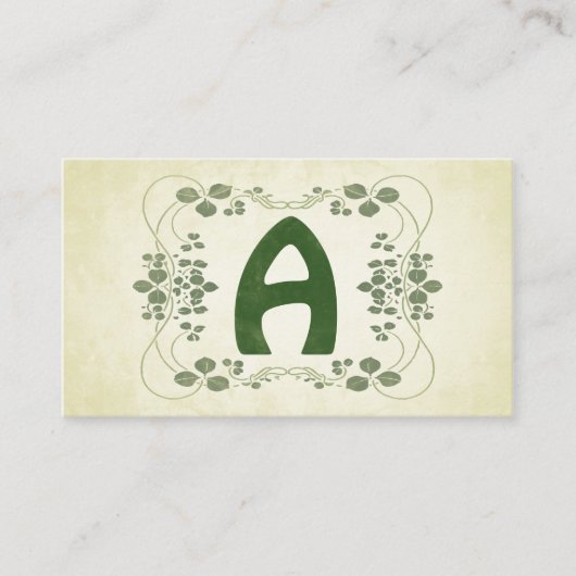 Art Nouveau  Style Visitekaartje (Voorkant)