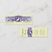 Art Nouveau Style-Visitekaartje voor Florist-winke Mini Visitekaartje (Voorkant / Achterkant)