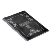 Art nouveau suede look elegant Sily Gretus Notitieboek (Rechterzijde)