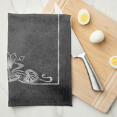 Art nouveau suede look elegant Sily Gretus Theedoek (Quarter Fold)