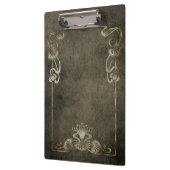 Art nouveau suede ziet er elegant uit bruine lotus klembord (Links)