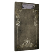 Art nouveau suede ziet er elegant uit bruine lotus klembord (Rechts)