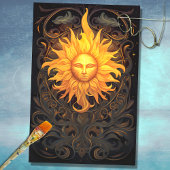 Art Nouveau Sun 1 Decoupage papier