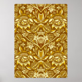 Art Nouveau Sunbloemen, Mustard en Golden Yellow Poster (Voorkant)