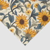 Art Nouveau Sunflower Tissue Paper – 10 lb, 17 "x2 Tissuepapier (Detail)