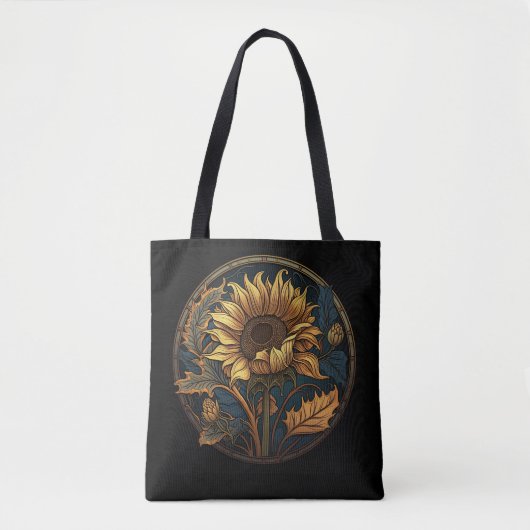 Art Nouveau Sunflower Tote Bag (Voorkant)