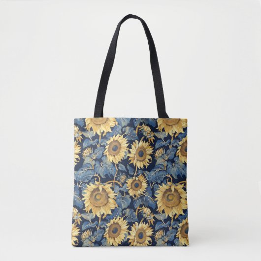 Art Nouveau Sunflower Tote Bag (Voorkant)