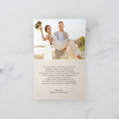 Art Nouveau Sunset Sinaasappel Flower Trouwfoto Bedankkaart (Binnen)