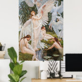 Art Nouveau Swan Maidens van W. Crane Poster (Thuiskantoor)