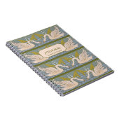 Art Nouveau Swan Pattern Journal Notitieboek (Rechterzijde)