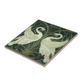  Art Nouveau Swan, Rush, Iris door W. Crane Tegeltje (Zijkant)