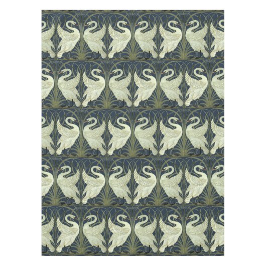  Art Nouveau Swans van Walter Crane Tafelkleed (Voorkant)