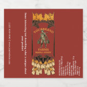 Art Nouveau Syrup Label Sjabloon Likeurfles Etiket (Enkel label)