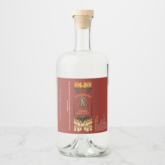 Art Nouveau Syrup Label Sjabloon Likeurfles Etiket (Voorkant)