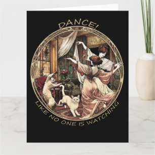 Art Nouveau T-shirt 'Dans alsof niemand kijkt' Kaart