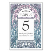 Art Nouveau Tafelkaartjes Bruiloft (Set #8) Kaart (Voorkant)