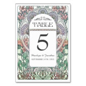 Art Nouveau Tafelkaartjes voor de Bruiloft (Set #3 Kaart (Voorkant)
