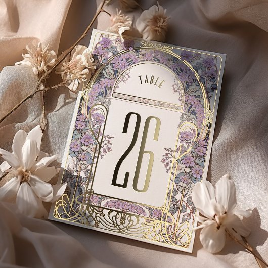 Art Nouveau Tafelnummers Gouden Folie