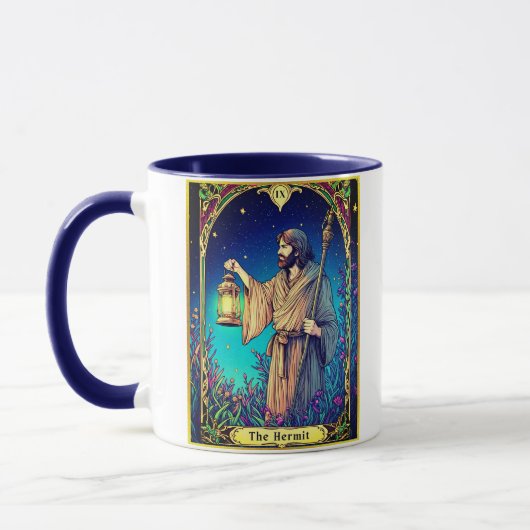 Art Nouveau Tarot Card, The Hermit Mok (Links)