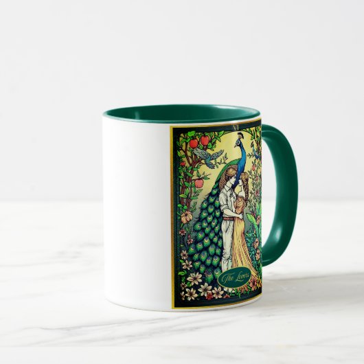 Art Nouveau Tarot Card, The Lovers Mok (Voorkant rechts)