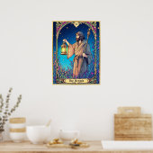 Art Nouveau Tarot Kaart, de kluizenaar Poster (Keuken)