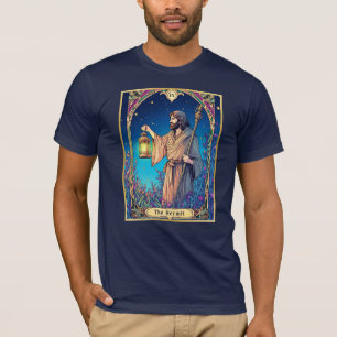 Art Nouveau Tarot Kaart, de kluizenaar T-shirt