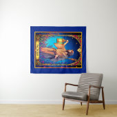 Art Nouveau Tarot Kaart, de kluizenaar Wandkleed (In Situ (horizontaal))