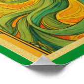 Art Nouveau Tarot Kaart De Wereld Poster (Hoek)