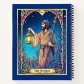 Art Nouveau Tarot Kaart, het Hermit Journal Notitieboek (Achterkant)