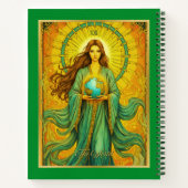 Art Nouveau Tarot Kaart The World Journal Notitieboek (Achterkant)