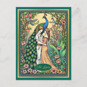 Art Nouveau Tarotkaart, De Geliefden Briefkaart
