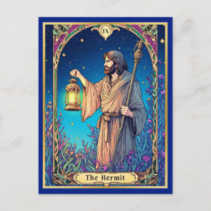 Art Nouveau Tarotkaart, De Kluizenaar Briefkaart