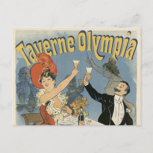  Art Nouveau, Taverne Olympia Restaurant Briefkaart (Voorkant)